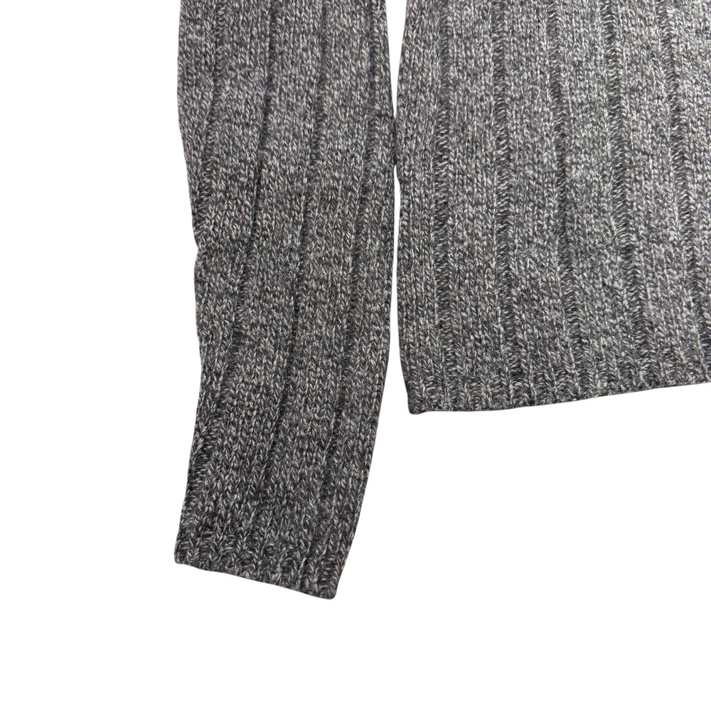 Abercrombie & Fitch Lambswool Ribbed Turtleneck Sweater Men's L Gray Muscle Fit - Picture 4 of 11